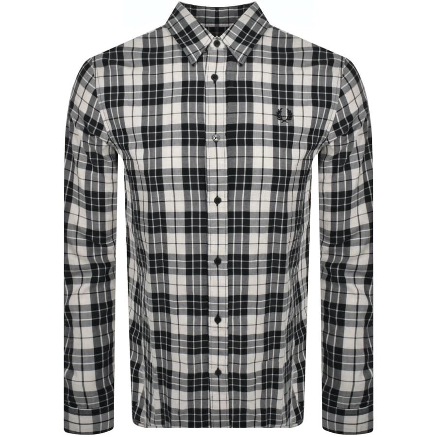 Fred Perry Long Sleeved Twill Shirt BeigeFred Perry Long Sleeved Twill Shirt Beige Male Large